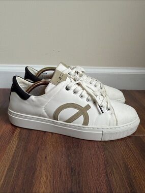 Loci Origin Vegan Low Tennis Shoe Natural/Black/Stone Minimalist Luxe EU40/US9